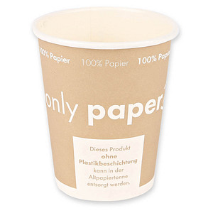 4015544722550 - 20 x Kaffeebecher Bio Only Paper 200 ml DM 80mm Pappe VE=50 4015544722550 - 20 x Kaffeebecher Bio Only Paper 200 ml DM 80mm Pappe VE=50