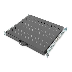 4016032149446 - DN-19 TRAY-2-600-SW 19 Zoll Netzwerkschrank-Geräteboden 1 HE Ausziehbar Geeignet für Schranktiefe 600 mm Schwarz