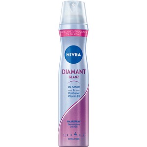 4005900749604 - NIVEA Diamant Glanz Haarspray extra Stark Stylingspray mit Panthenol und Vitamin B3 250 ml - Dose