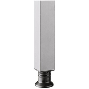 4032062321256 - Anbautisch höhenverstellbar QA60 grafit silber halbrund 600 x 800 x 655 - 825 cm