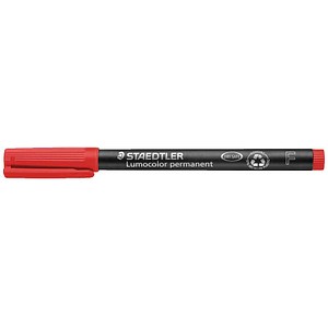 4007817332276 - Folienstift F rot 06 mm permanent 4007817332276 Staedtler (Lumocolor) 10 Stück