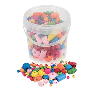 7610877567976 - Glorex Gmbh - Glorex Holzperlen Formenmix 250 g bunt Schmuckbasteln
