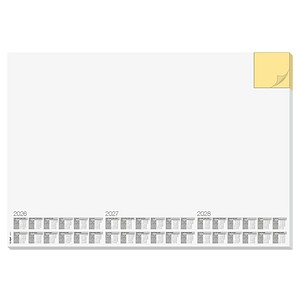 4004360767111 - SIGEL Schreibtischunterlage Memo 2026 2027 2028 weiß Papier 595 x 410 cm 30 Blatt