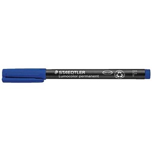 4007817332313 - Folienstift F blau 06 mm permanent 4007817332313 Staedtler (Lumocolor) 10 Stück