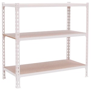 Simonrack Schwerlastregal MADERCLICK 3/300 8425437085604 weiß, holz 90,0 x 30,0 x 100,0 cm