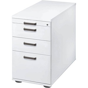 4032062194676 - Standcontainer TOPAS LINE 2 Schübe 1 Hängeregistraturauszug 1 Utensilienauszug abschließbar B 428 x T 800 x H 720-760 mm weiß weiß