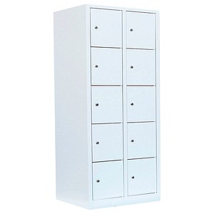 4061815519879 - Schließfachschrank signalweiß 523527 10 Schließfächer 800 x 500 x 1800 cm 4061815519879 LÜLLMANN 4061815519879 - Schließfachschrank signalweiß 523527 10 Schließfächer 800 x 500 x 1800 cm 4061815519879 LÜLLMANN