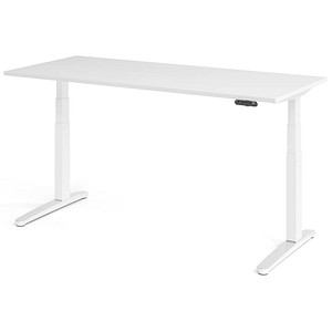 4032062168899 - Schreibtisch TOPAS LINE elektrisch höhenverstellbar C-Fuß B 1800 x T 800 x H 650-1300 mm weiß weißaluminium + Memoryschalter Kabelkanal 4032062168899 - Schreibtisch TOPAS LINE elektrisch höhenverstellbar C-Fuß B 1800 x T 800 x H 650-1300 mm weiß weißaluminium + Memoryschalter Kabelkanal