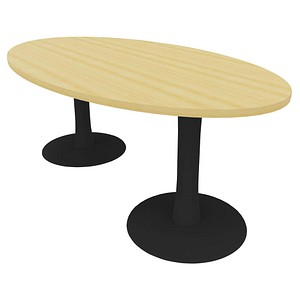 8058265533421 - Konferenztisch Idea+ buche oval Säulenfuß grau 2000 x 1100 x 740 cm 8058265533421 - Konferenztisch Idea+ buche oval Säulenfuß grau 2000 x 1100 x 740 cm