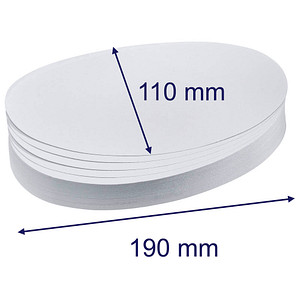 4016946055833 - Moderationskarten Ovale 11x19cm weiß 4016946055833 UMZ111909 500 Stück 4016946055833 - Moderationskarten Ovale 11x19cm weiß 4016946055833 UMZ111909 500 Stück