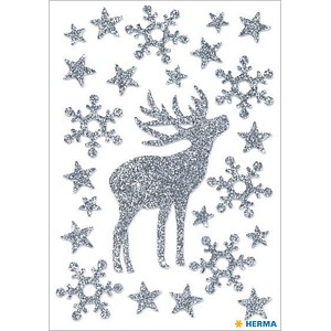 4008705037273 - 3727 Glitter WeihnSchmucketikett Hirsch 4008705037273 20 Stück