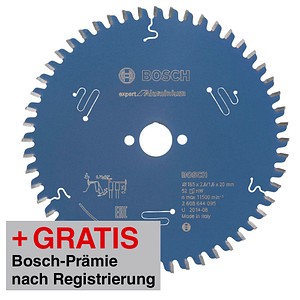 3165140796613 - AKTION BOSCH EXPERT for Aluminium Kreissägeblatt 1650 mm 52 Zähne mit Prämie nach Registrierung 3165140796613 - AKTION BOSCH EXPERT for Aluminium Kreissägeblatt 1650 mm 52 Zähne mit Prämie nach Registrierung