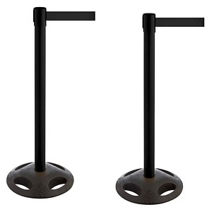 RS-GUIDESYSTEMS Absperrpfosten GLA 25 schwarz, 2 St.