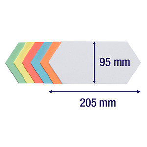 4016946063876 - Moderationskarten Rhombus farbig sortiert 205x95cm 4016946063876 UMZ92099 500 Stück
