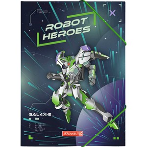 4061947134209 - Sammelmappe ROBOT HEROES DIN A4 dunkelblau mint 1 St