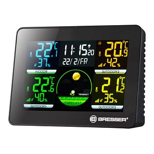 4007922060101 - Bresser® Thermo Hygro Quadro NLX - Thermo- Hygrometer mit 3 Außensensoren