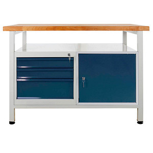 4050049429283 - Werkbank lichtgrau anthrazitgrau 3 Schubladen 1200 x 600 x 840 cm 4050049429283 ADB 4050049429283 - Werkbank lichtgrau anthrazitgrau 3 Schubladen 1200 x 600 x 840 cm 4050049429283 ADB