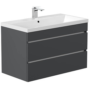 4251982673737 - POSSEIK Waschbecken mit Unterschrank FELLINI 90 grafit 900 x 480 x 584 cm