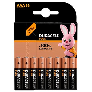 DURA PLUS AAA16 - Duracell Plus, Alkaline Batterie, AAA (Micro), 16er-Pack