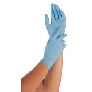 HYGOSTAR unisex Einmalhandschuhe SAFE LIGHT blau Größe XL 100 St.