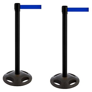 RS-GUIDESYSTEMS Absperrpfosten GLA 25 schwarz, 2 St.
