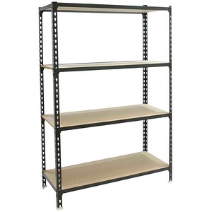 Simonrack Schwerlastregal MADERCLICK PLUS 4/500 8425437099243 anthrazit, holz 100,0 x 50,0 x 150,0 cm