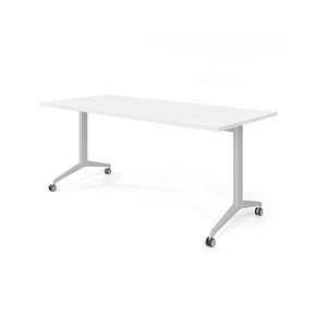 HAMMERBACHER Mehrzwecktisch weiß rechteckig, T-Fuß-Gestell silber, 180,0 x 80,0 x 75,0 cm