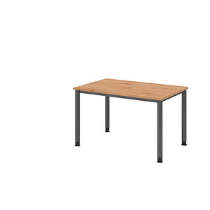 4032062310526 - HAMMERBACHER HS12 höhenverstellbarer Schreibtisch asteiche rechteckig 4-Fuß-Gestell grau 1200 x 800 cm