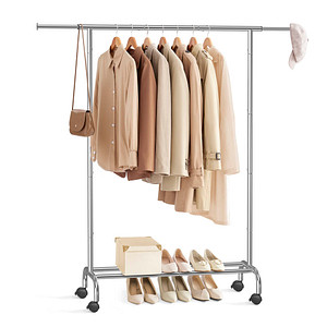 0194343064864 - Rollgarderobe silber Metall 830 - 1200 x 1560 cm 0194343064864 SONGMICS 0194343064864 - Rollgarderobe silber Metall 830 - 1200 x 1560 cm 0194343064864 SONGMICS