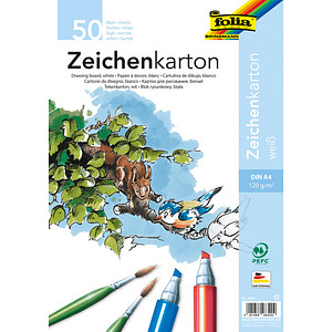 4001868083002 - Folia Zeichenpapier Weiß Karton DIN A4 120 g m2 8300 50 Blatt 4001868083002 - Folia Zeichenpapier Weiß Karton DIN A4 120 g m2 8300 50 Blatt
