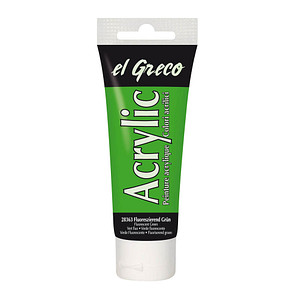 4000798283636 - El Greco Acrylic Tube fluoreszierend grün 75 ml Künstlerfarben - Kreul