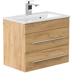 POSSEIK Waschbecken mit Unterschrank PORTUS SLIMLINE 600 eiche gold 60,0 x 36,0 x 49,6 cm
