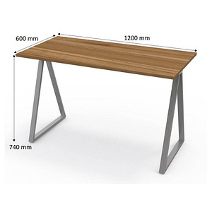 3660141256314 - Schreibtisch easyHome LV9 LV93536 65-130cm (H) 110x60cm (BxT) rechteckig walnuss grau 3660141256314 PAPERFLOW 3660141256314 - Schreibtisch easyHome LV9 LV93536 65-130cm (H) 110x60cm (BxT) rechteckig walnuss grau 3660141256314 PAPERFLOW