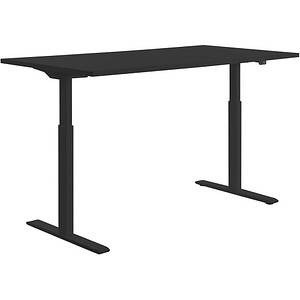 4014296927565 - E-Table elektrisch höhenverstellbarer Schreibtisch schwarz rechteckig T-Fuß-Gestell schwarz 1600 x 800 cm 4014296927565 Topst