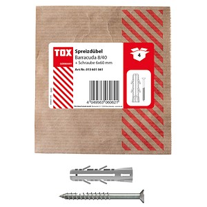 4049563060621 - BARRACUDA 013601061 Dübel mit Schrauben Ø 80 mm x 400 mm 4049563060621 4 Stück 4049563060621 - BARRACUDA 013601061 Dübel mit Schrauben Ø 80 mm x 400 mm 4049563060621 4 Stück