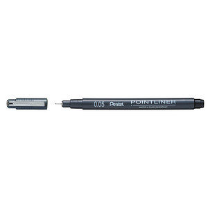 Pentel Pointliner Fineliner schwarz 0,05 mm, 1 St.