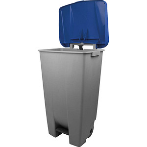 8711112028043 - Abfalleimer Basic 120 l mit Fuß-Pedal & Rädern Klappdeckel blau 8711112028043 - Abfalleimer Basic 120 l mit Fuß-Pedal & Rädern Klappdeckel blau