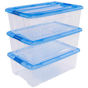 7081445788114 - Aufbewahrungsbox Clear NTB 6295 außen 395x575x295cm Polypropylen transparent blau 7081445788114 IRIS Ohyama