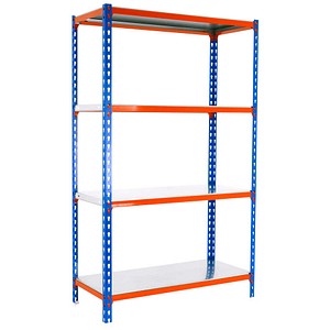 Simonrack Schwerlastregal SIMONCLICK PLUS 4/400 8435104960622 blau, orange, silber 100,0 x 40,0 x 150,0 cm