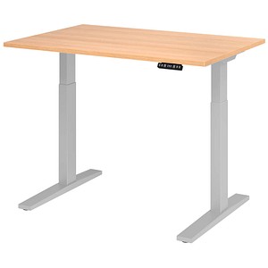 4032062182338 - Sitz-Steh-Schreibtisch VXMKA12 E S elektrisch höhenverstellbar 70 - 120cm (H) 120cmx80cm (BxT) rechteckig eiche Silber 403 4032062182338 - Sitz-Steh-Schreibtisch VXMKA12 E S elektrisch höhenverstellbar 70 - 120cm (H) 120cmx80cm (BxT) rechteckig eiche Silber 403