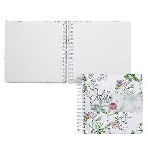 4004360769481 - SIGEL Notizbuch mit Spirale Jolie® ca DIN A5 blanko grün violett weiß pink Hardcover 240 Seiten 1 St
