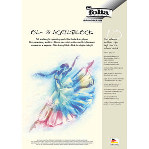 10 folia Zeichenblock für Öl- und Acrylfarben DIN A4