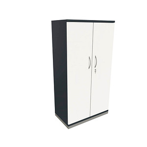 4260429764617 - fm Aktenschrank Sidney 4260429764617 lavagrau weiß 3 Fachböden 800 x 442 x 1517 cm