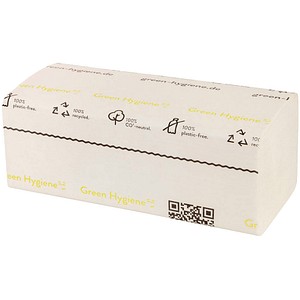 4250820603868 - Green Hygiene® FRIEDA Falthandtücher 2-lagig V-Falz Handtuchpapier aus 100% recyceltem Papier 1 Karton = 20 Packungen à 200 Tücher