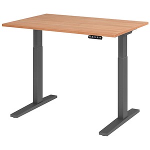 4032062185537 - Sitz-Steh-Schreibtisch VXMKA12 N G elektrisch höhenverstellbar 70-120cm (H) 120x80cm (BxT) rechteckig nussbaum   graphit 403