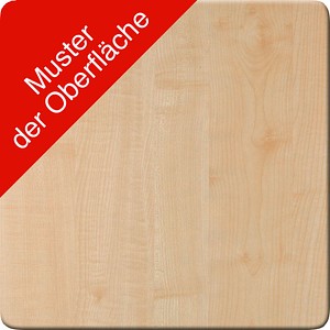 4032062025505 - Verbindungsplatte höhenverstellbar Prokura ahorn Trapezform 1200 x 800 x 680 - 760 cm