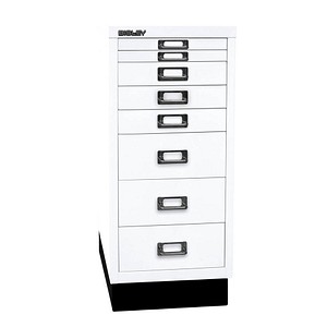 Bisley Multidrawer L298s Schubladenschrank Weiss Weiss 8 Schubladen