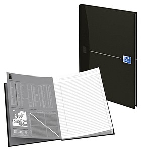 OXFORD Notizbuch Office Essentials DIN A5 liniert, schwarz Hardcover 192 Seiten