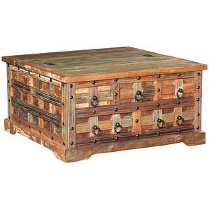 4041908127945 - KALANKA Beistelltisch Massivholz braun 900 x 900 x 470 cm 1 St