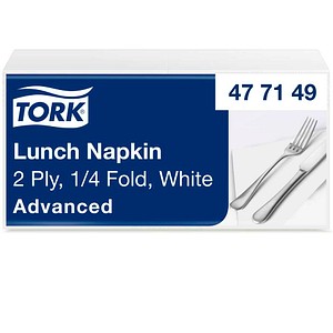 TORK Servietten Lunch Advanced weiß 2-lagig 32,5 x 32,8 cm, 200 St.